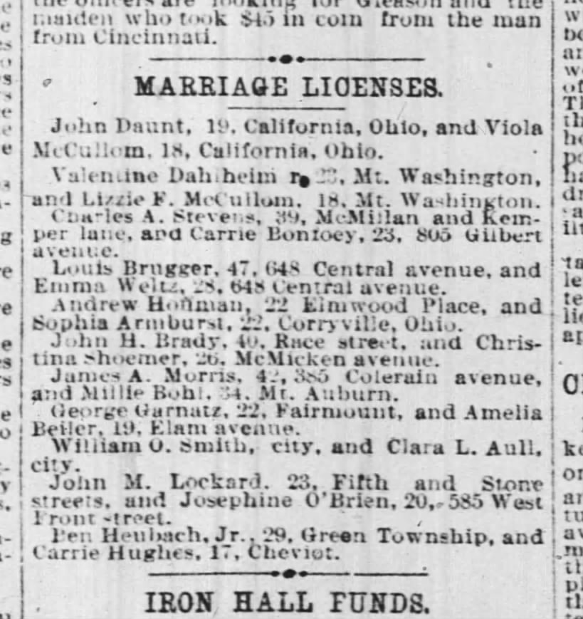 The Cincinnati Enquirer
Cincinnati, Ohio
Wednesday, March 28, 1894
