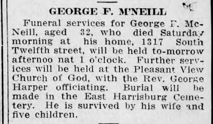 George F McNeill Obituary
