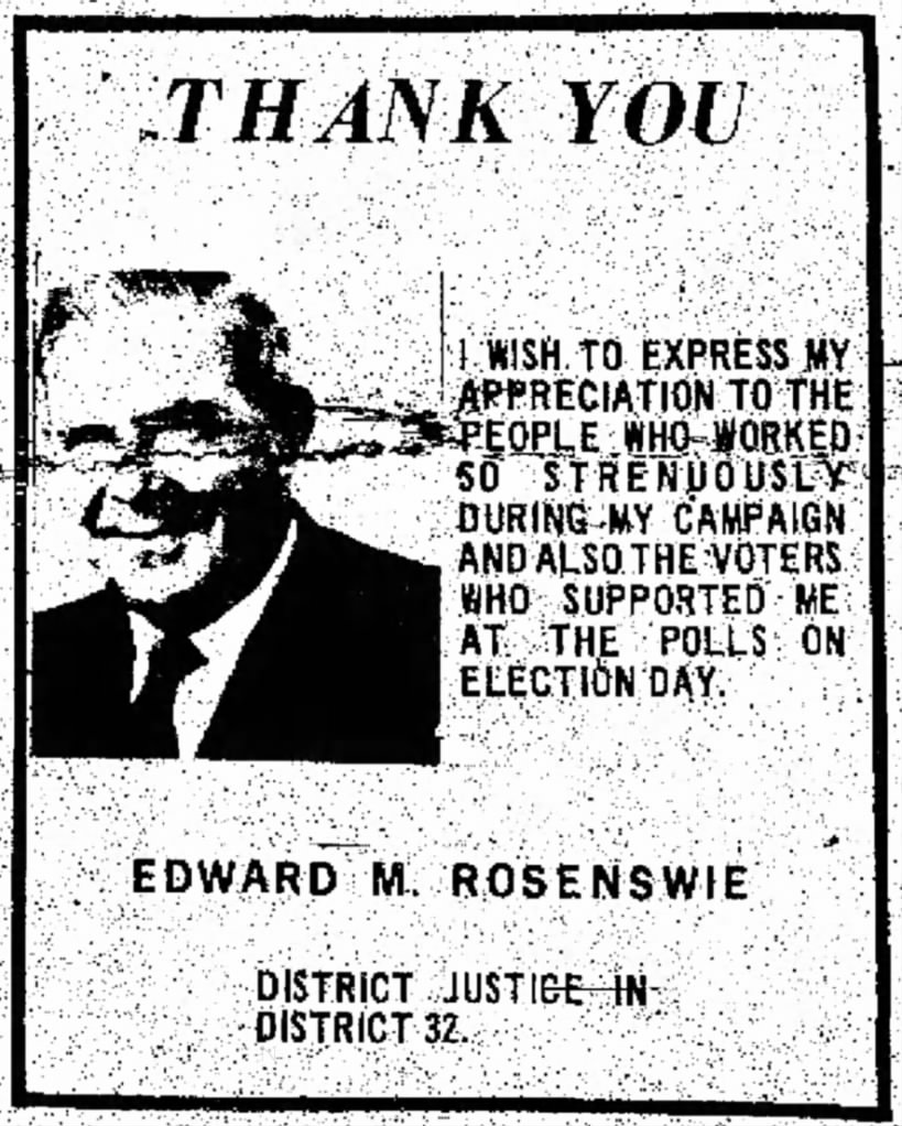 Edward M Rosenswie Justice of Peace