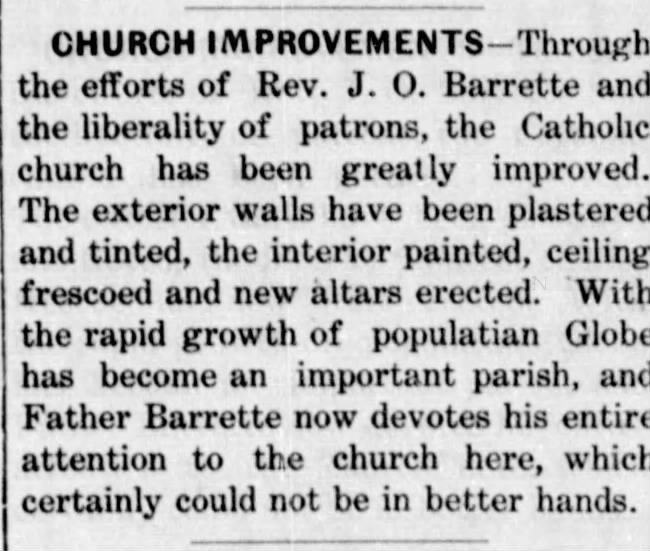 Barrette Church improvements Silver Belt 8Mar1906