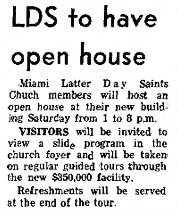 Miami Ward Open House Silver Belt May2, 1968
