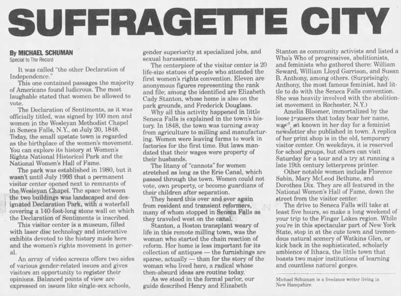 Suffragette City/Michael Schuman