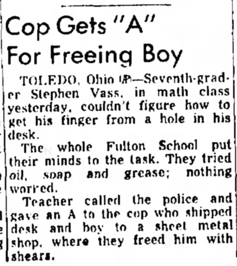Cop Gets "A" For Freeing Boy