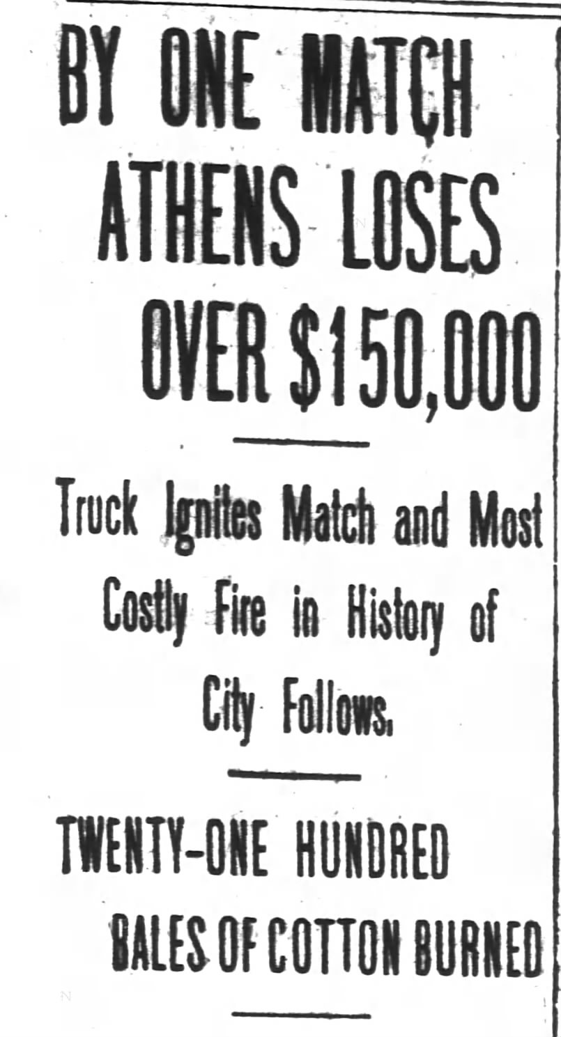 Most Costly Fire in History of Athens, Georgia