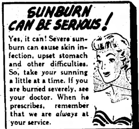 "Sunburn Can Be Serious!"