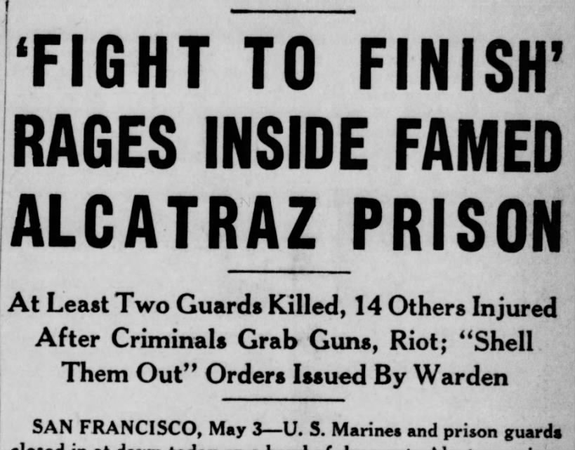 Prisoners Riot at Alcatraz