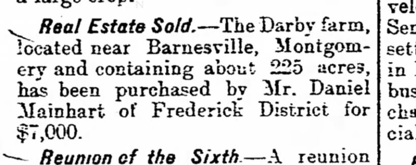 The Darby Farm Sold
11 Sept 1885