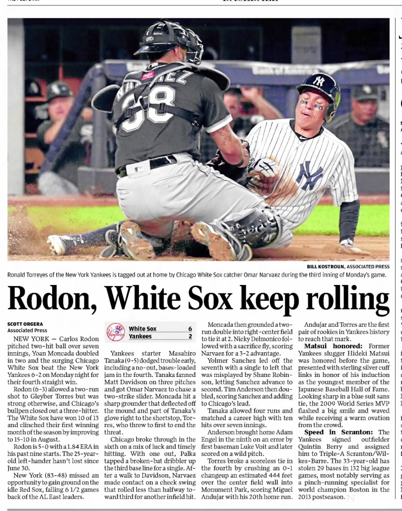 Rodon, White Sox Keep Rolling