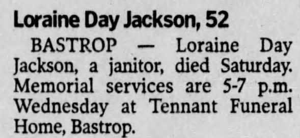 Obituary for Loraine Day Jackson
