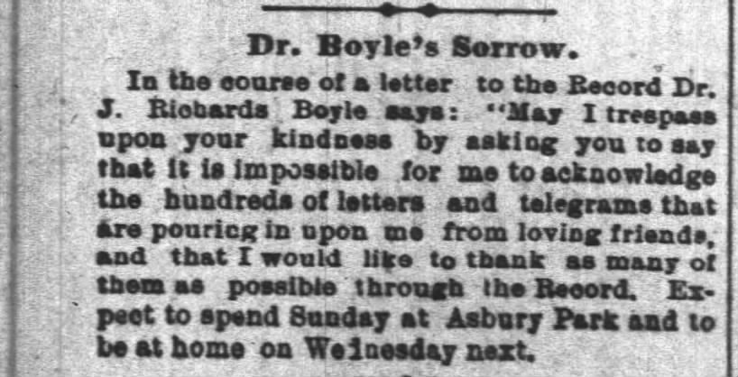 Dr. Boyle's Sorrow