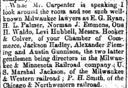 Austin Gunnison in Wisconsin;  Mar 1863