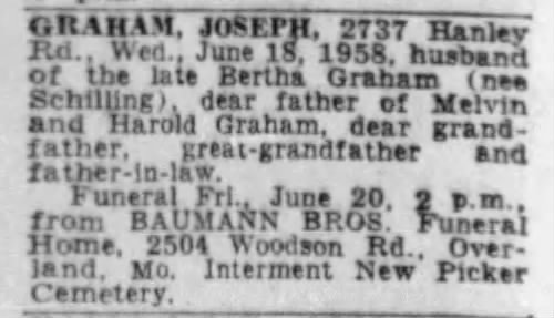 Joseph Graham Obituary