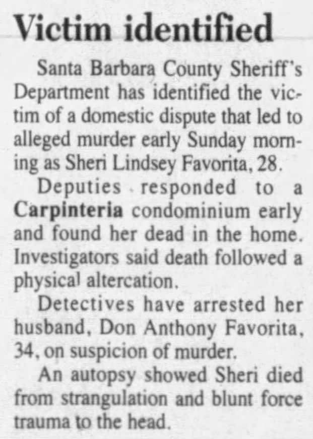 Sheri Lindsey killed by husband Don Favorita