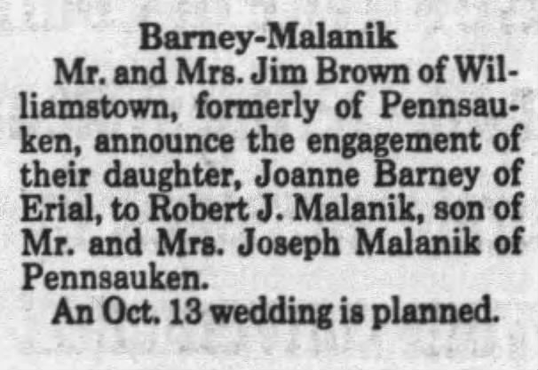 Robert Malanik and Joanne Barney's Engagement