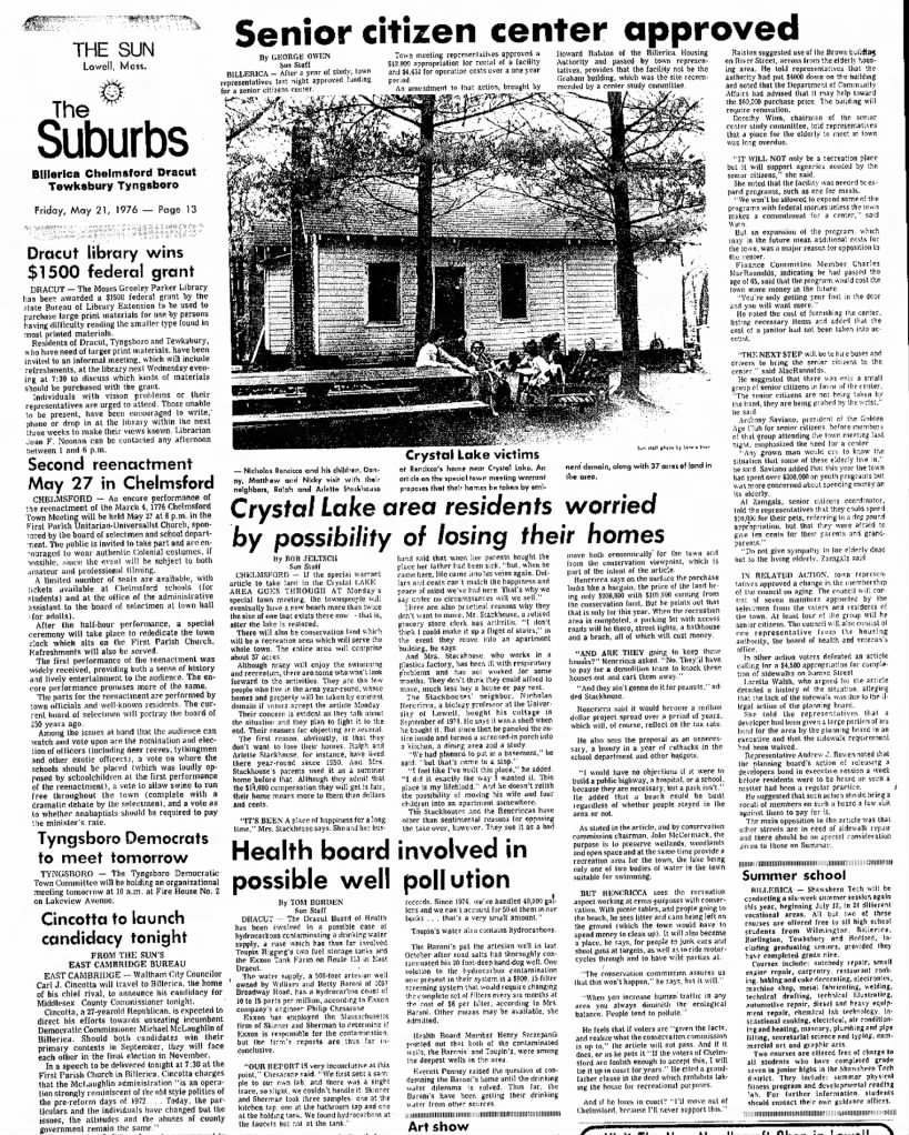 The Lowell Sun, 21 May 1976.