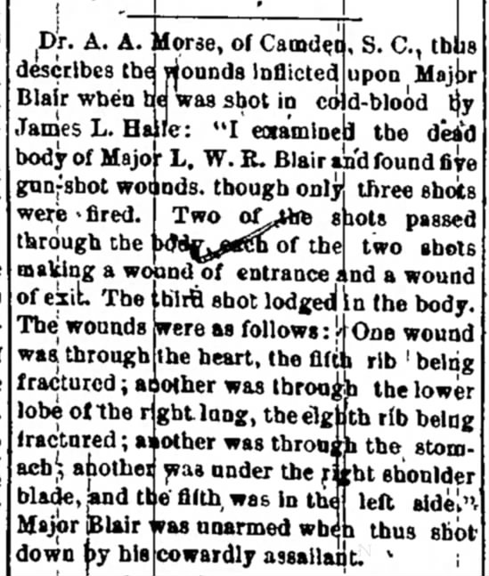 LWR BLAIR
28 July 1882
Bangor Daily Whig & Courier