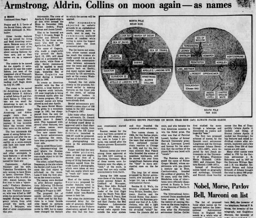 "Armstrong, Aldrin, Collins on Moon again - as Names" page 16