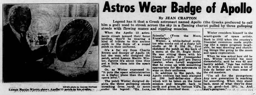 "Astros Wear Badge of Apollo", page 105