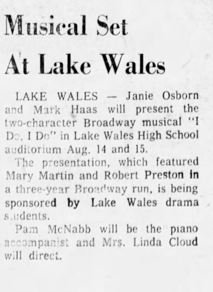 musical set july 1970 Lakewales