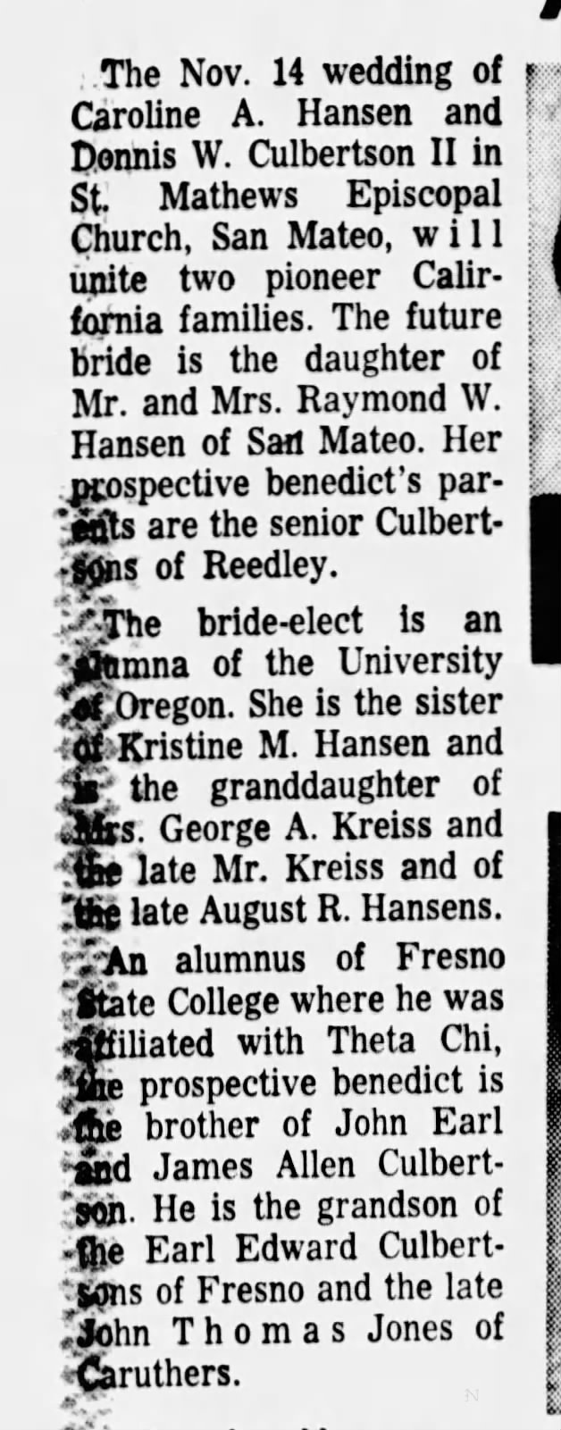 Marriage of Hansen / Culbertson