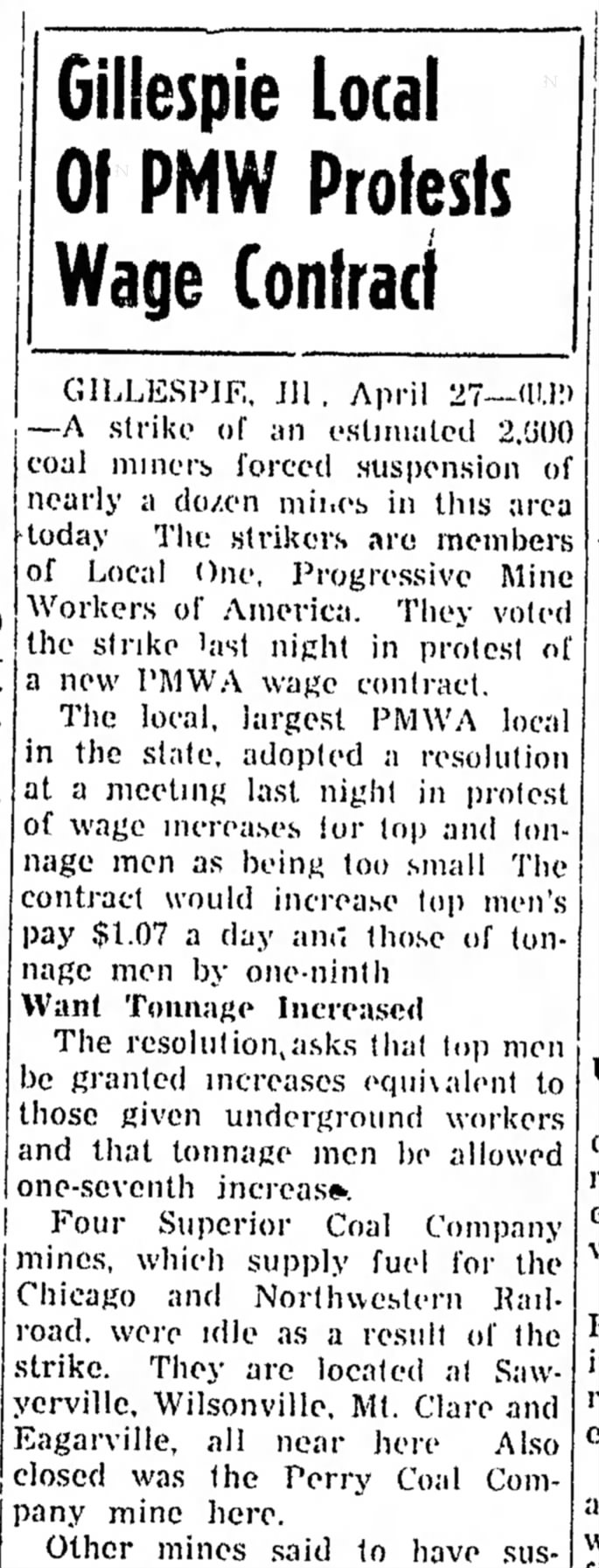 Miners want more pay 4/27/45