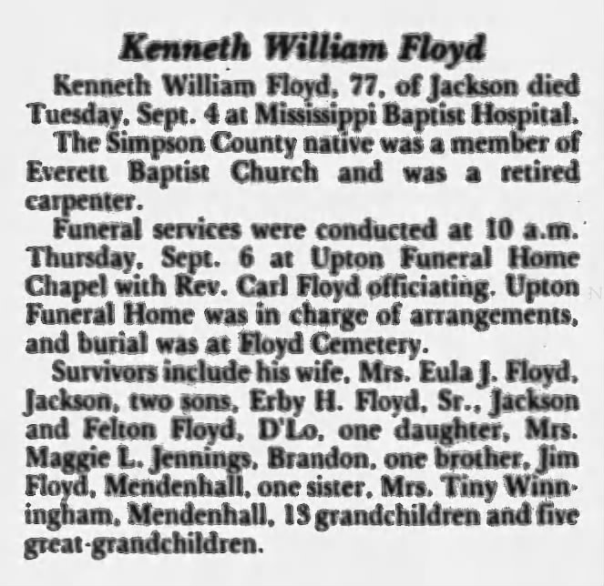 Obituary for Kenneth William Floyd