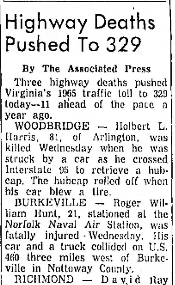 Holbert Laird Harris death 1965