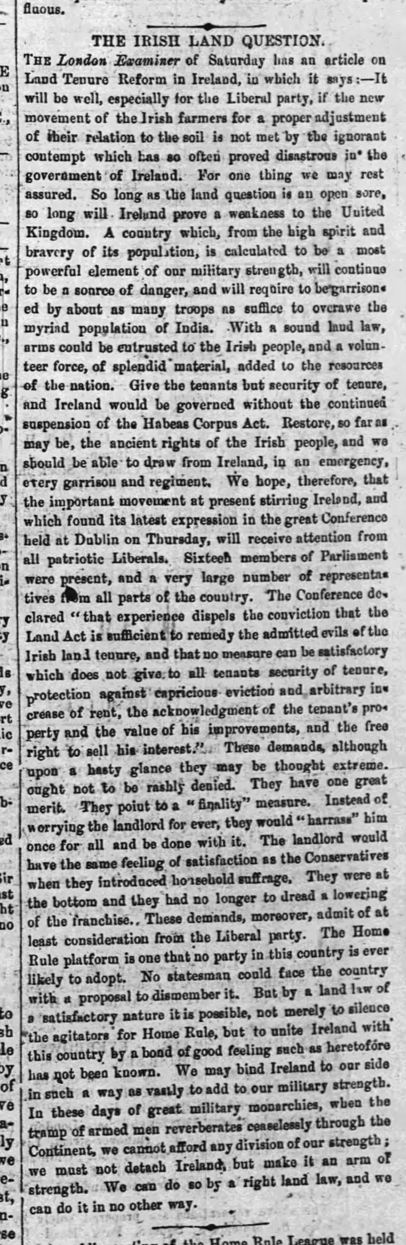 1875 01 26 pg2 irish land question
