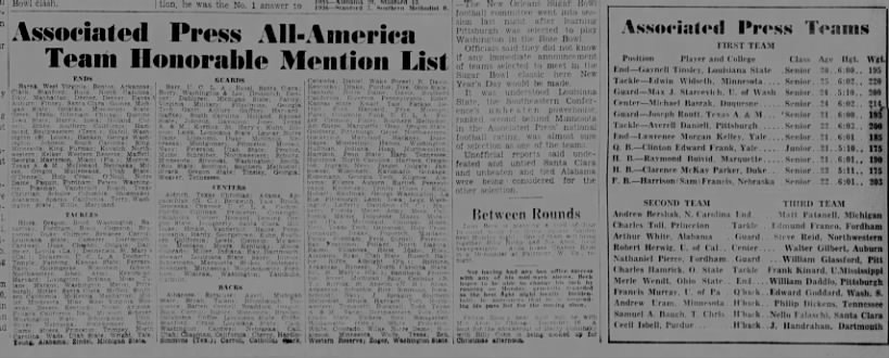 1936 Associated Press Teams