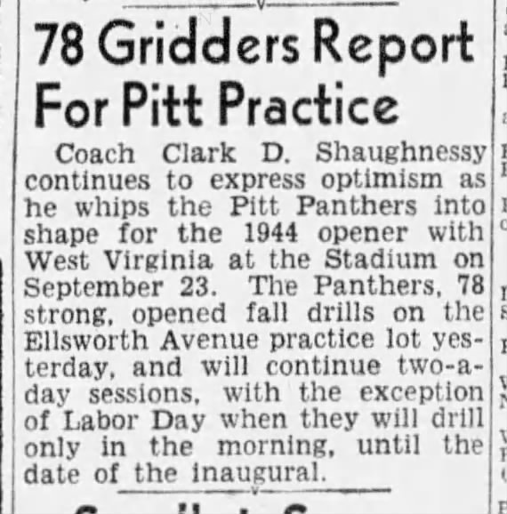 78 Gridders Report For Pitt Practice