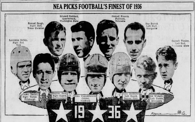 NEA Picks Football's Finest of 1936