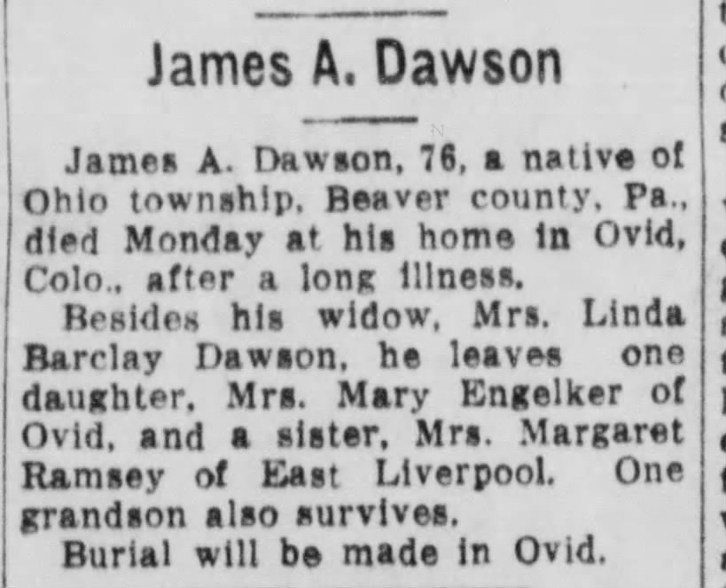 James A. Dawson obituary 7161935