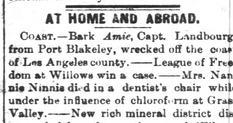 Oakland Tribune  14 Jan 1882