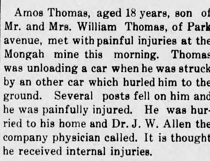 Amos Thomas Injured
