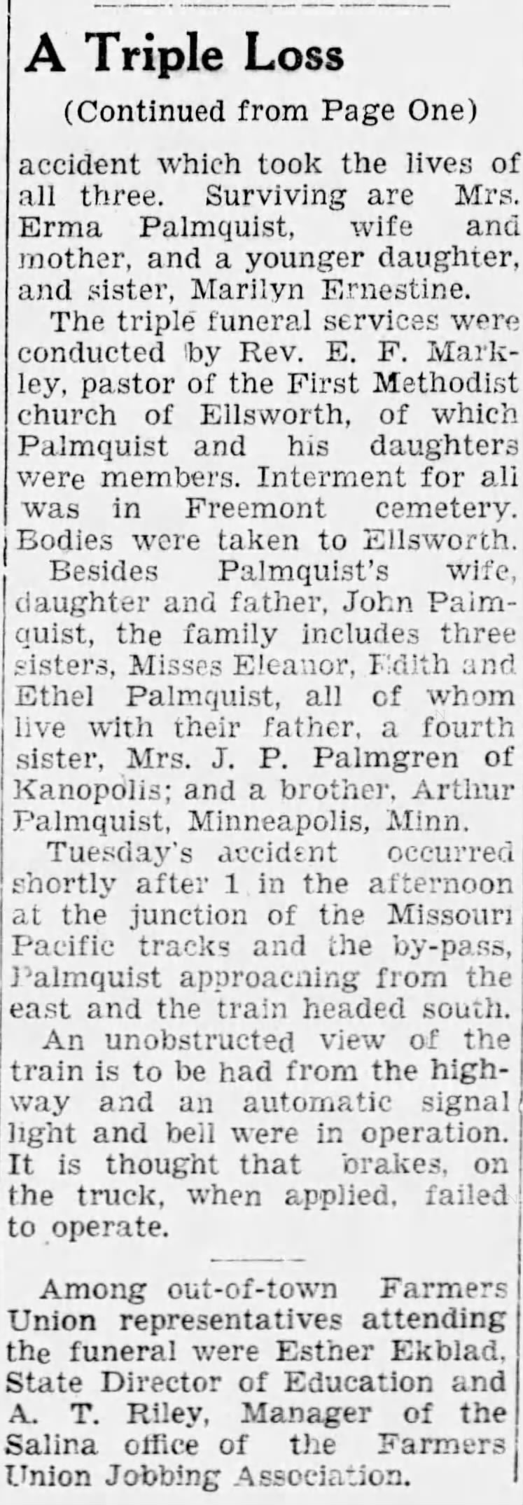 Obituary for Erma Palmquist