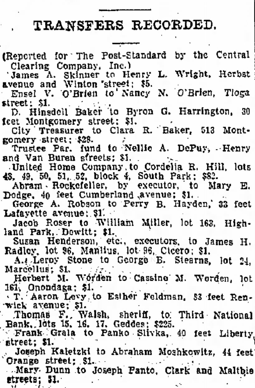 June 14, 1910 THE Post Standard Syracuse, NY
