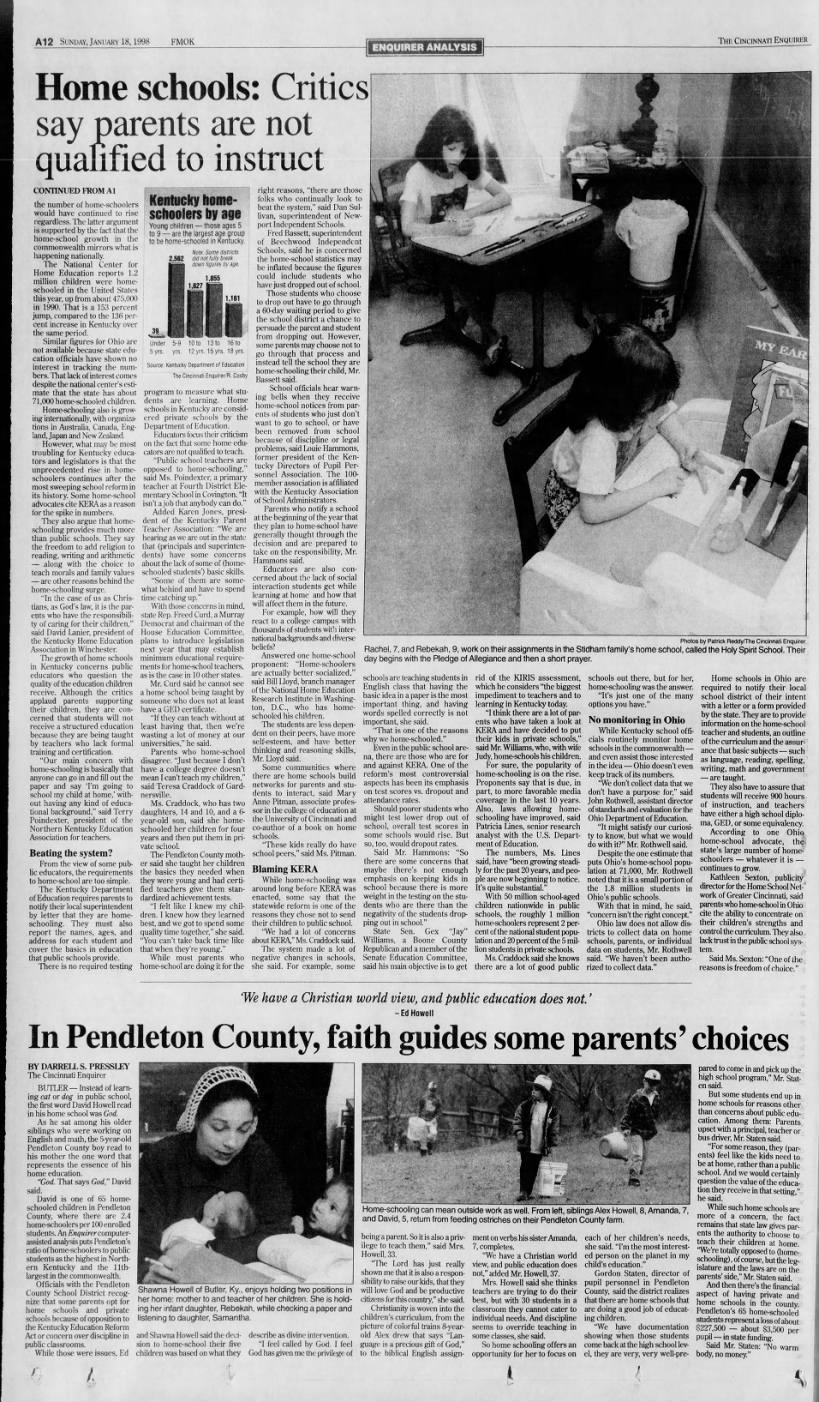 1998 - Pendleton County, KY - state funding per student - $3500