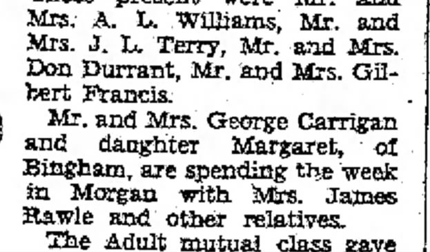 1934 George, Ida & Margaret week in Morgan