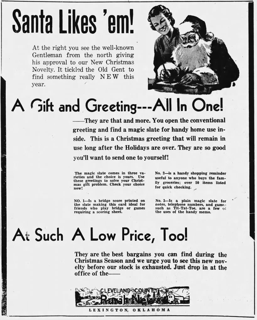 1938 ad. for Magic Slates