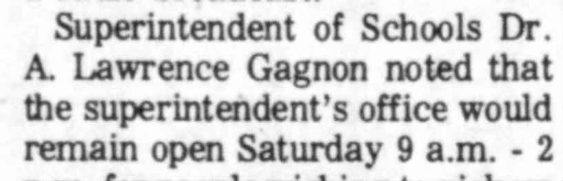 1973 November 7 - Superintendent of Schools