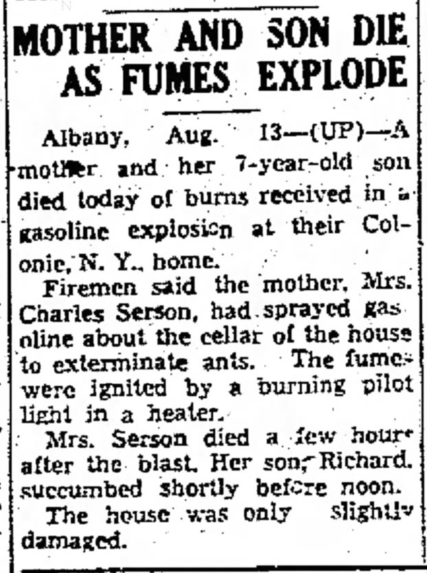 1940 August 13 - Mother and son die