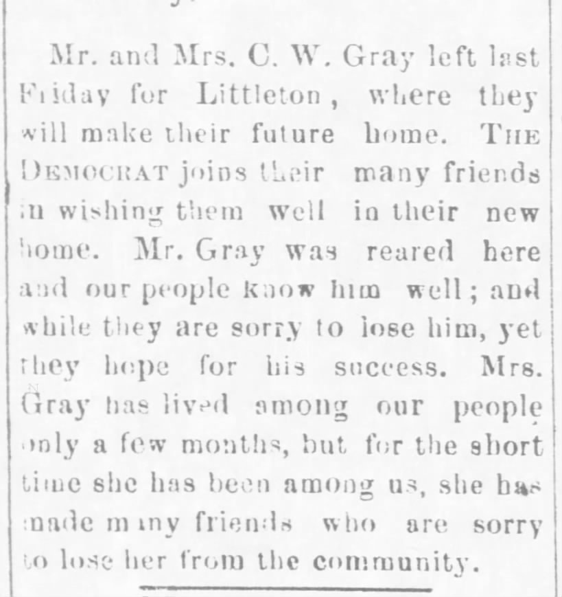 Mr. and Mrs. Charles W. Gray