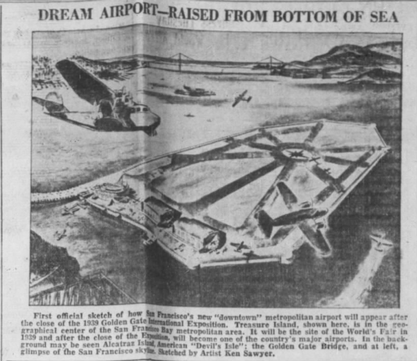 San Francisco Treasure Island Airport; Granbury News; October 8, 1937