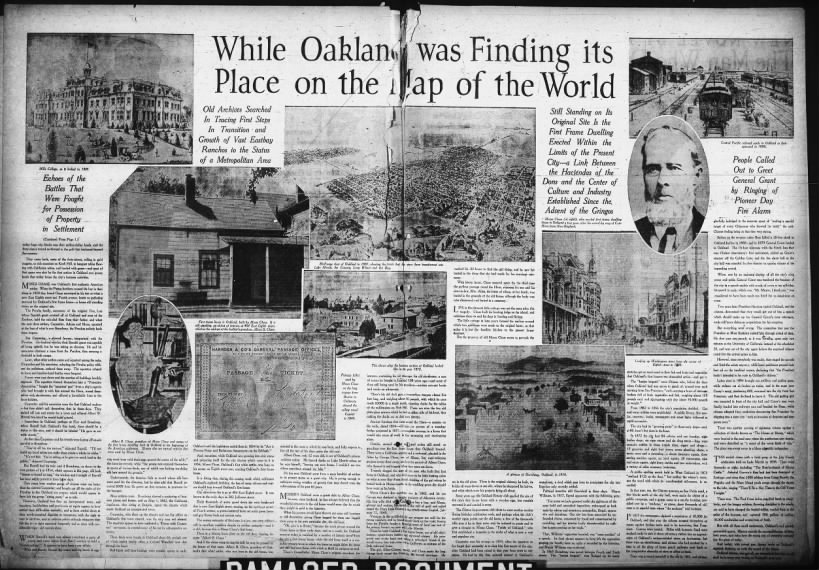 While Oakland was Finding its Place on the Map of the World