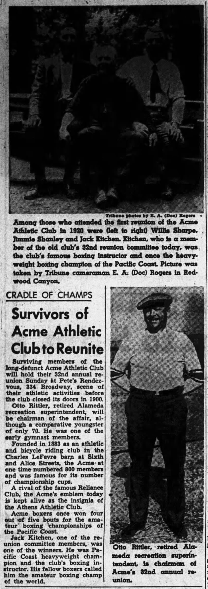 1952 Acme Club reunion