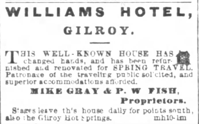 WILLIAMS HOTEL, GILROY.