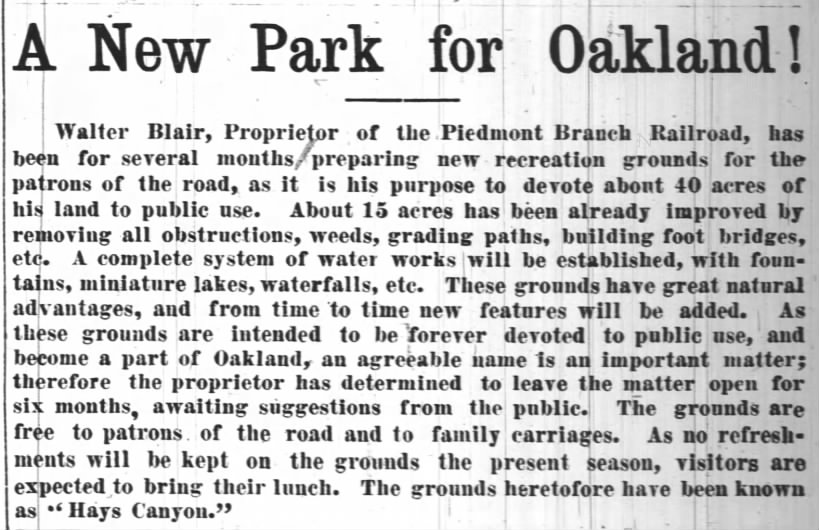 A New Park for Oakland!