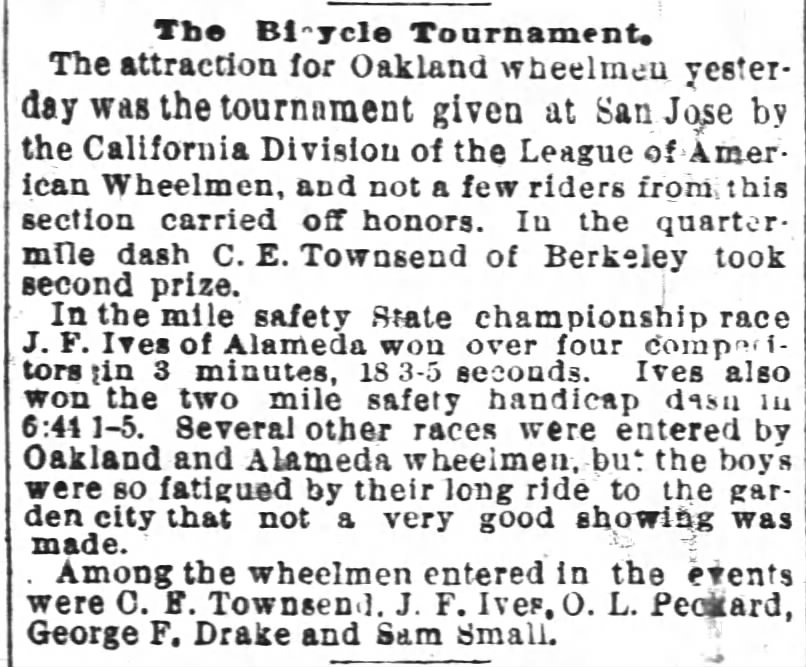 The Bicycle Tournament.