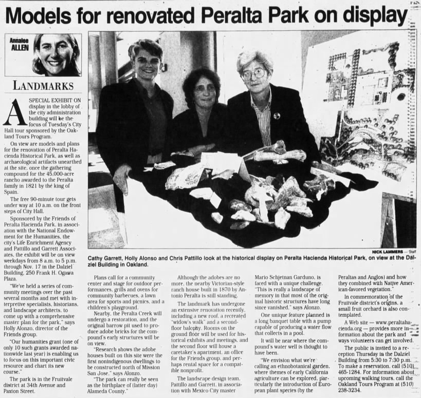 Annalee Allen
Models for renovated Peralta Park on display