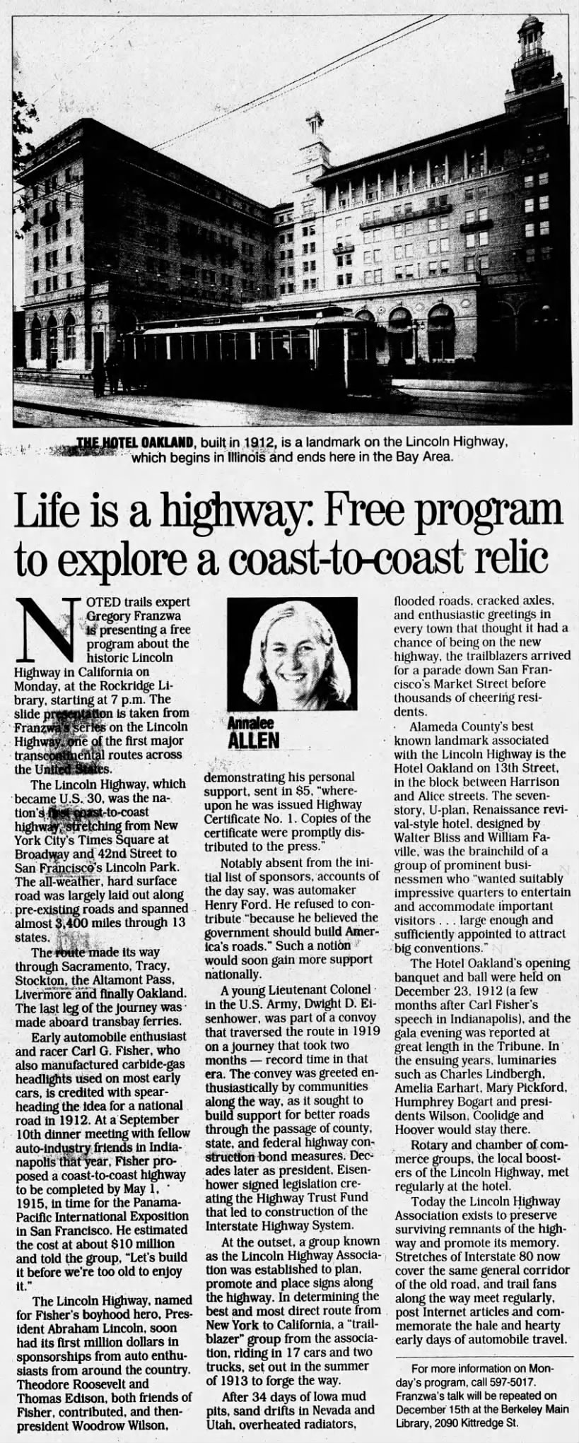 Annalee Allen
Life is a highway: Free program to explore coast-to-coast relic